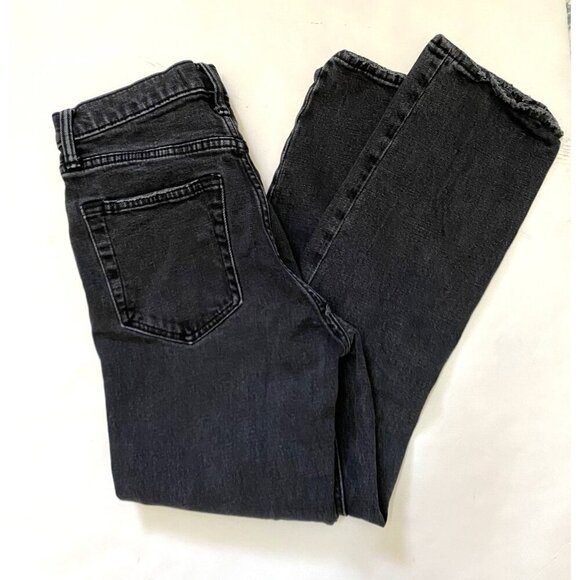Abercrombie & Fitch The Ankle Straight Ultra High Rise Black Jeans Size 26/ 2R - Picture 6 of 6